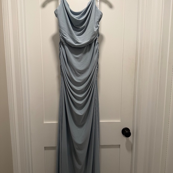 David bridal Long Ruched Spaghetti - Picture 1 of 3